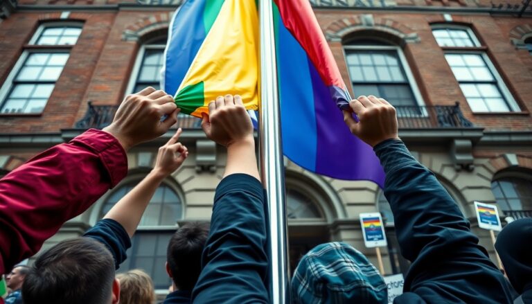 stonewall pride flag re raising sparks renewed advocacy and election focus 1771123560