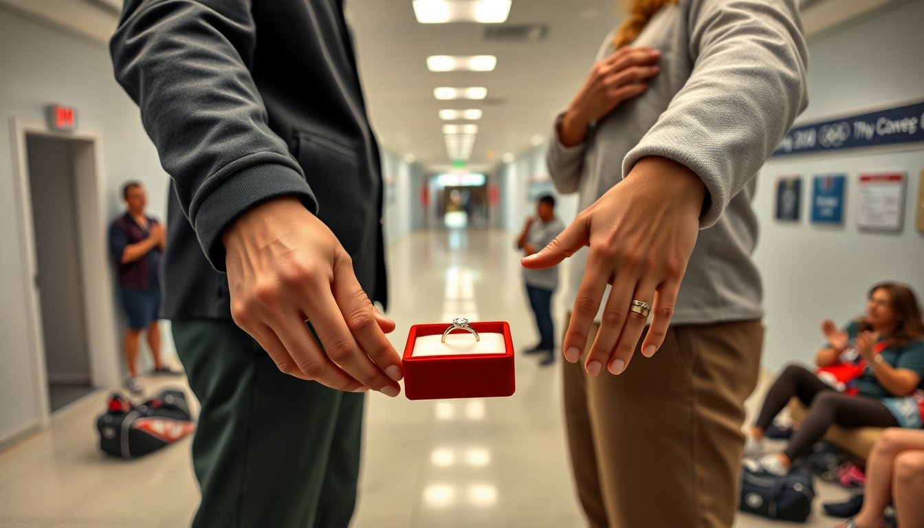 us olympians hilary knight and brittany bowe announce engagement in olympic village 1771594656