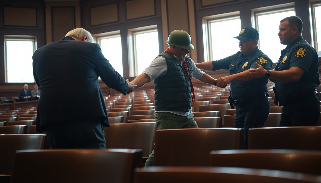 montana senator assists police in ejecting antiwar protester veteran alleges injury 1772710149